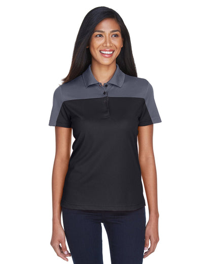 Core 365 CE101W Ladies' Balance Colorblock Performance Pique Polo - Custom Decorated