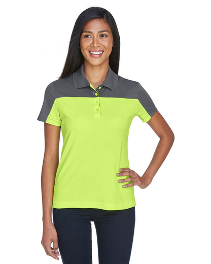 Core 365 CE101W Ladies' Balance Colorblock Performance Pique Polo