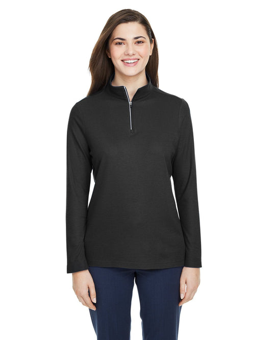 Core 365 CE405W Ladies' Fusion ChromaSoft Pique Quarter-Zip - Custom Decorated