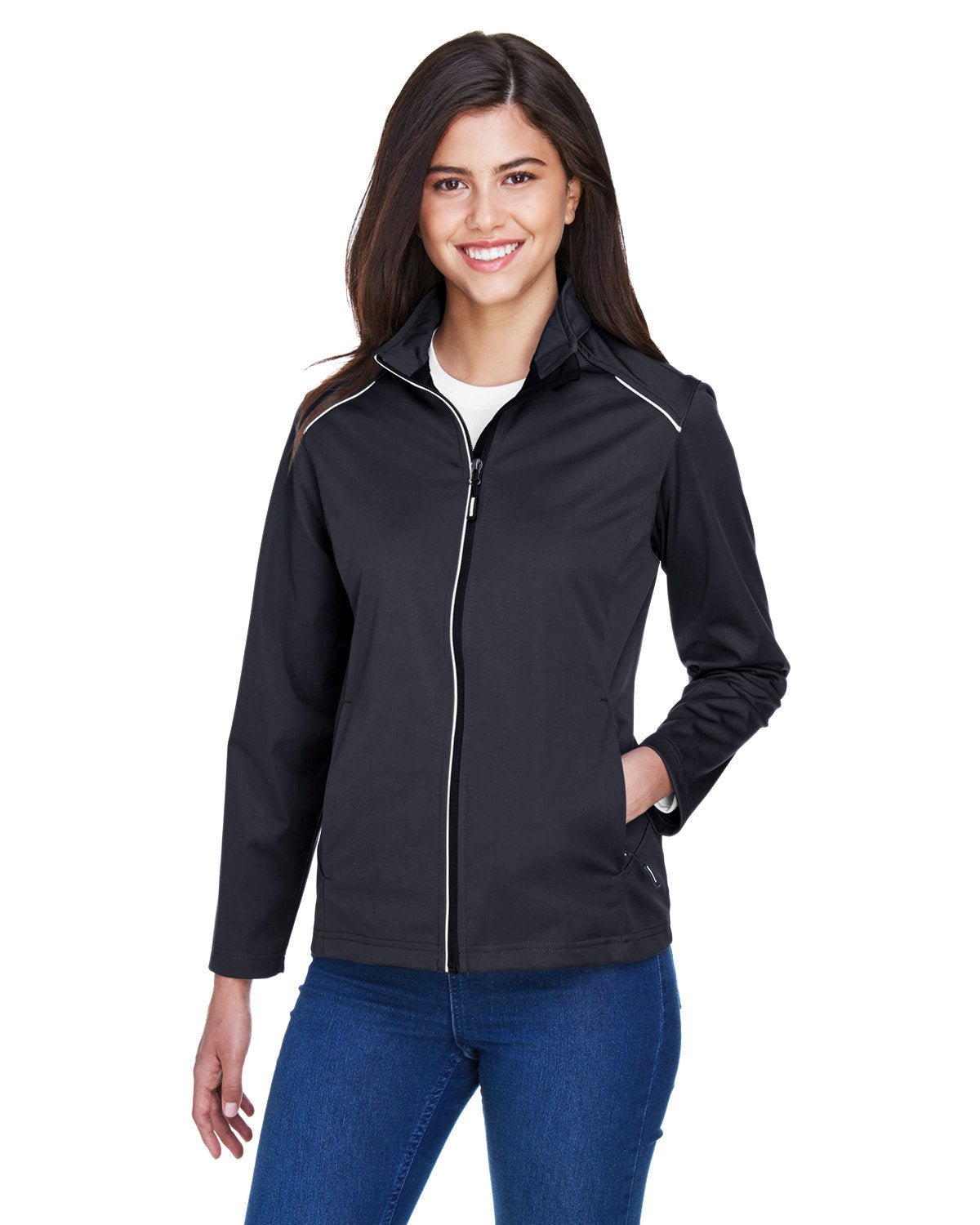 Core 365 CE708W Ladies' Techno Lite Three-Layer Knit Tech-Shell - Custom Decorated