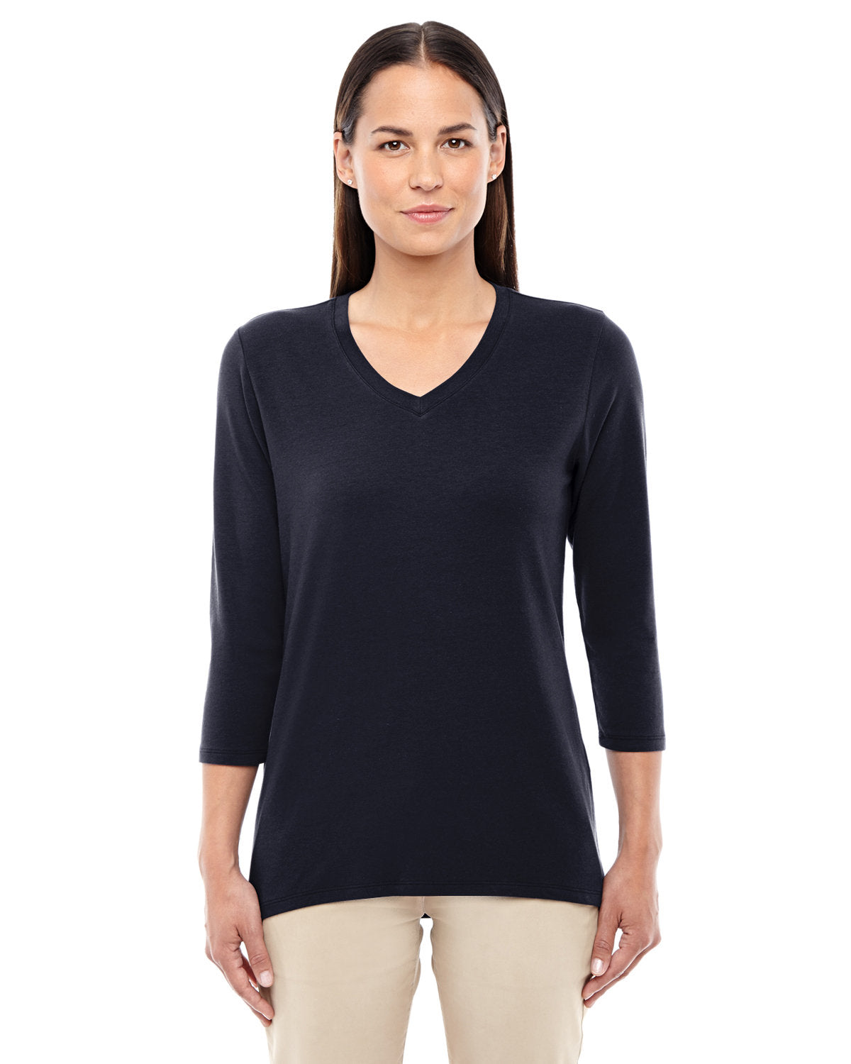 Devon & Jones DP184W Ladies' Perfect Fit Bracelet-Length V-Neck Top - Custom Decorated