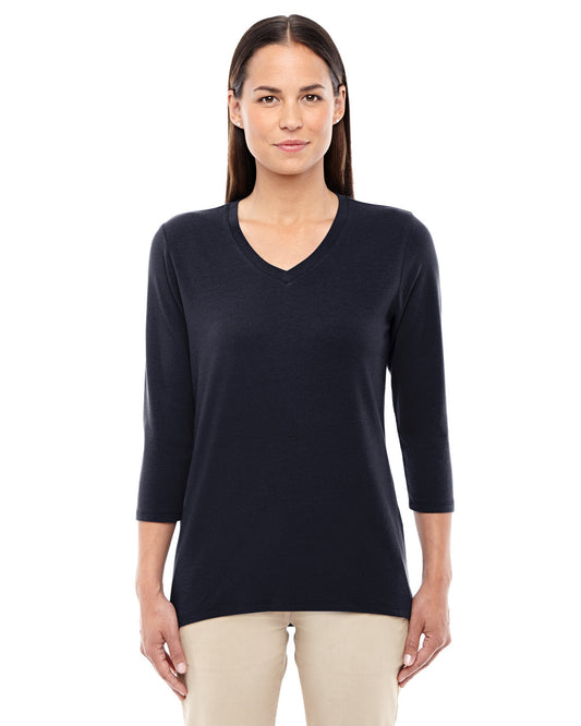 Devon & Jones DP184W Ladies' Perfect Fit Bracelet-Length V-Neck Top - Custom Decorated