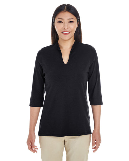 Devon & Jones DP188W Ladies' Perfect Fit Tailored Open Neckline Top - Custom Decorated