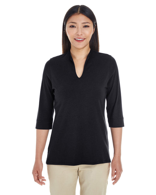 Devon & Jones DP188W Ladies' Perfect Fit Tailored Open Neckline Top - Custom Decorated