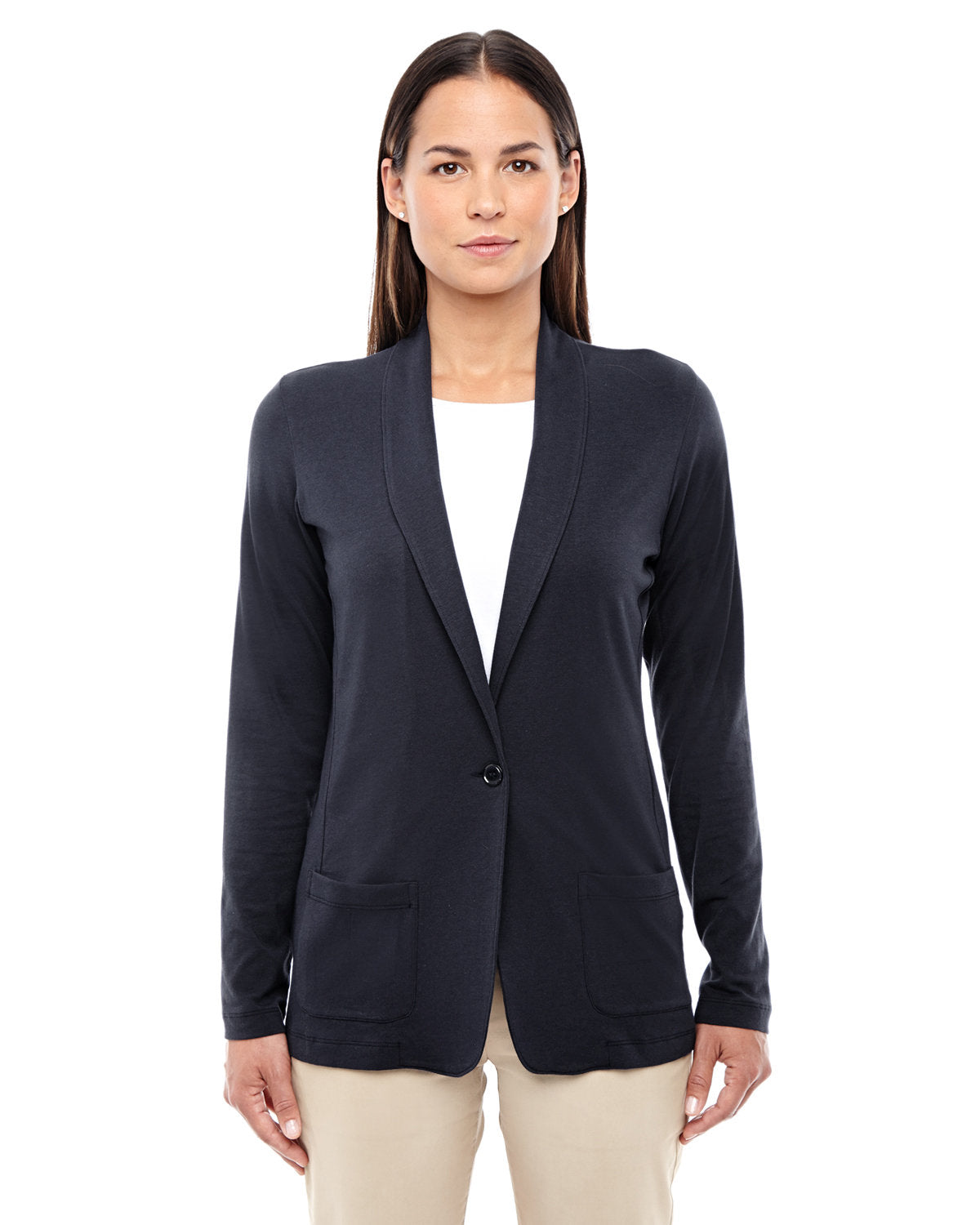 Devon & Jones DP462W Ladies' Perfect Fit Shawl Collar Cardigan - Custom Decorated