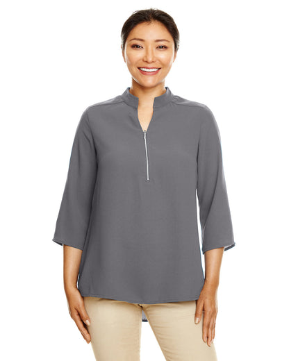 Devon & Jones DP611W Ladies' Perfect Fit  3/4-Sleeve Crepe Tunic