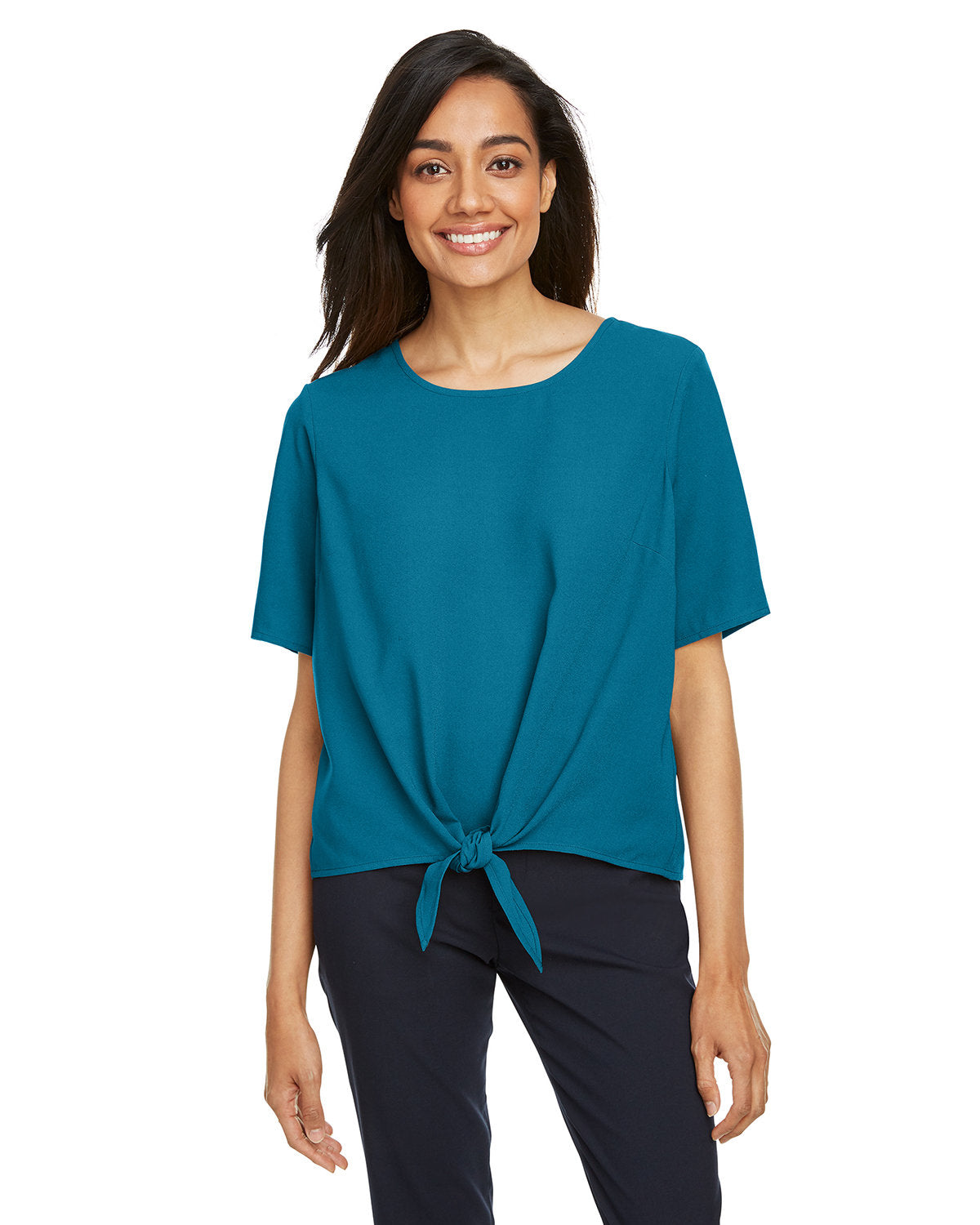 Devon & Jones DP617W Ladies' Perfect Fit Tie-Front Blouse