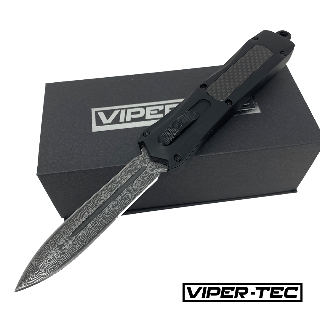 Viper-Tec Black Zedd D/A OTF (Damascus Steel)