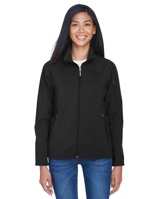 North End 78034 Ladies' Three-Layer Fleece Bonded Performance Soft Shell Jacket - Custom Decorated
