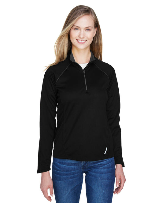 North End 78187 Ladies' Radar Quarter-Zip Performance Long-Sleeve Top - Custom Decorated