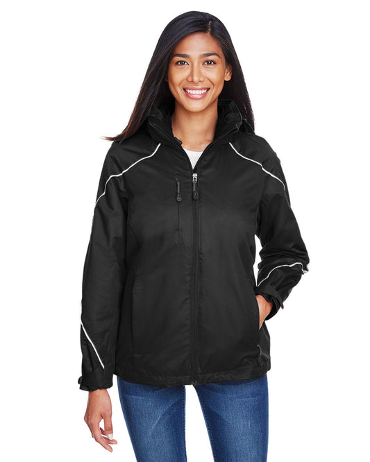 North End 78196 Ladies' Angle 3-in-1 Jacket with Bonded Fleece Liner - Custom Decorated