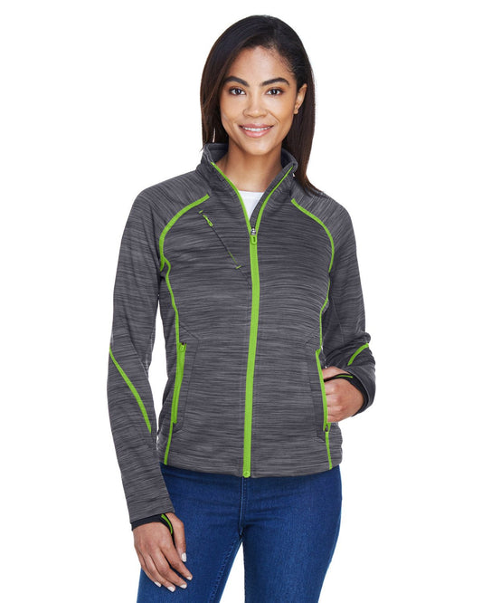 North End 78697 Ladies' Flux Mlange Bonded Fleece Jacket - Custom Decorated
