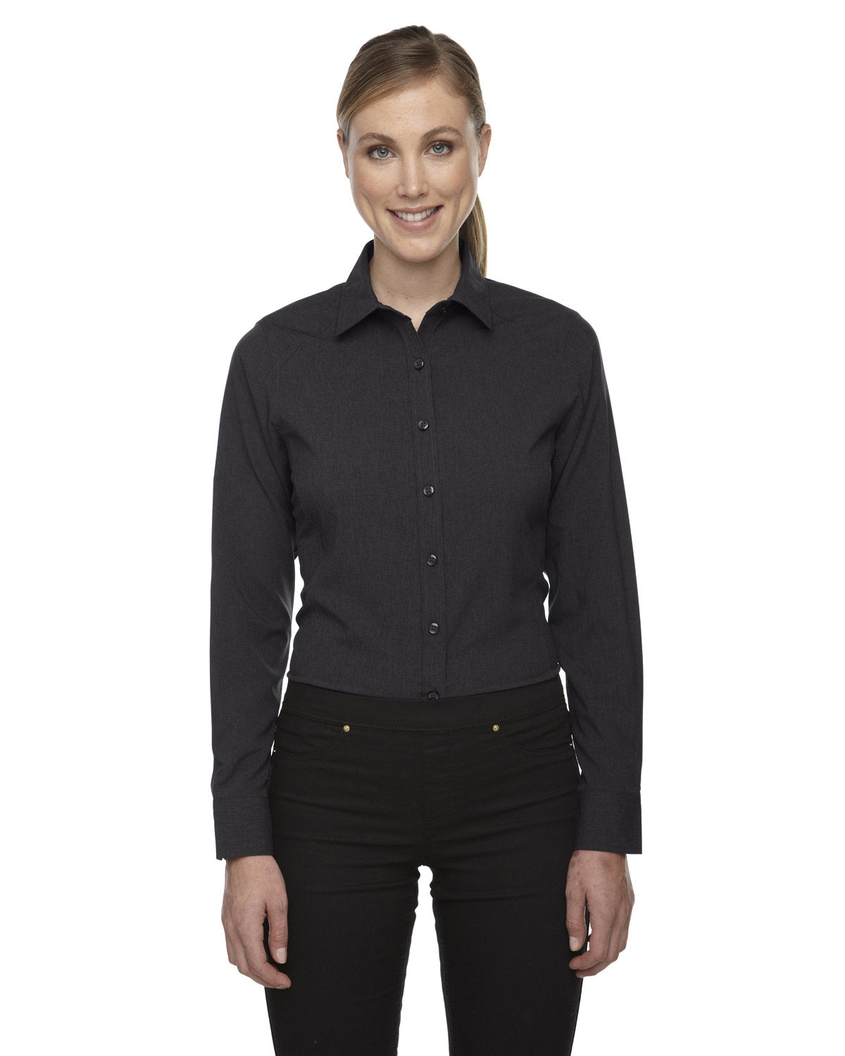 North End 78802 Ladies' Mlange Performance Shirt - Custom Decorated