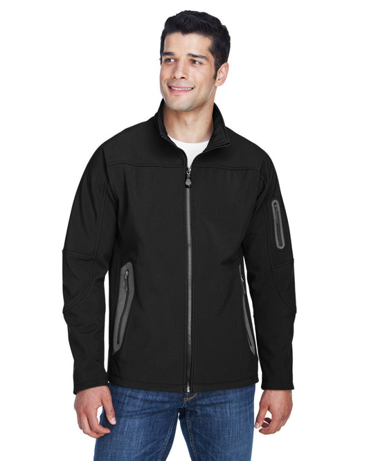 North End 88138 Men's Three-Layer Fleece Bonded Soft Shell Technical Jacket - Custom Decorated