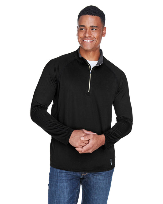 North End 88187 Men's Radar Quarter-Zip Performance Long-Sleeve Top - Custom Decorated