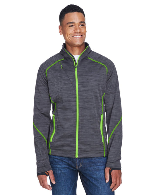 North End 88697 Men's Flux Mlange Bonded Fleece Jacket - Custom Decorated