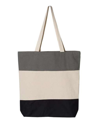 Q-Tees Q125900 11L Tri-Color Tote - Custom Decorated