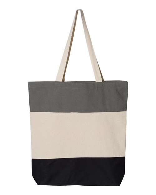Q-Tees Q125900 11L Tri-Color Tote - Custom Decorated