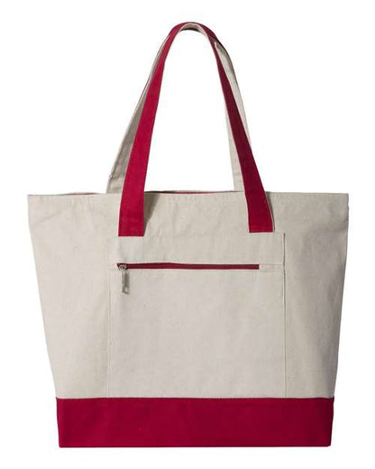 Q-Tees Q1300 19L Zippered Tote