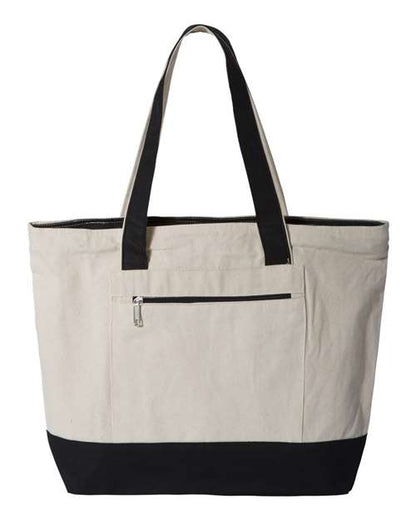 Q-Tees Q1300 19L Zippered Tote - Custom Decorated