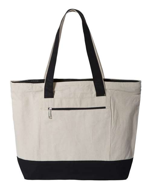 Q-Tees Q1300 19L Zippered Tote - Custom Decorated