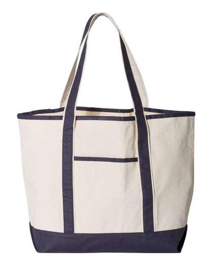 Q-Tees Q1500 34.6L Large Canvas Deluxe Tote