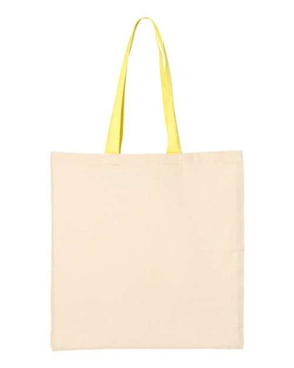 Q-Tees QTB6000 Economical Tote with Contrast-Color Handles
