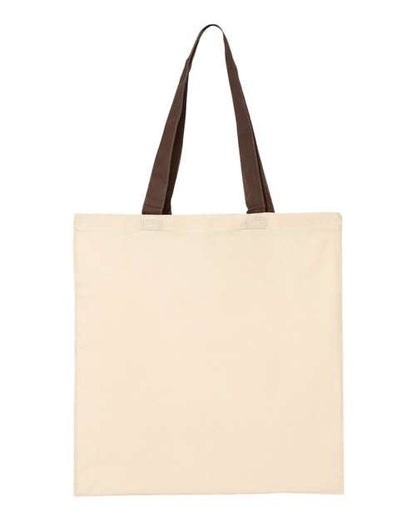 Q-Tees QTB6000 Economical Tote with Contrast-Color Handles