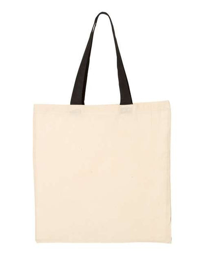 Q-Tees QTB6000 Economical Tote with Contrast-Color Handles