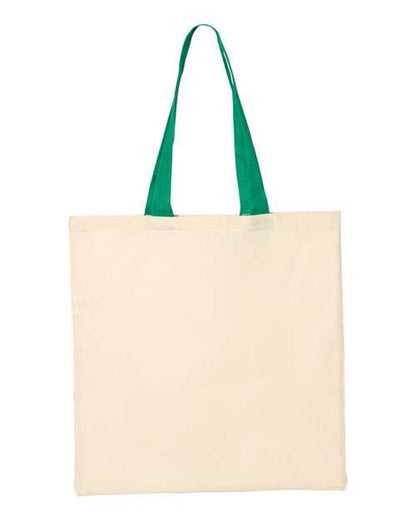 Q-Tees QTB6000 Economical Tote with Contrast-Color Handles