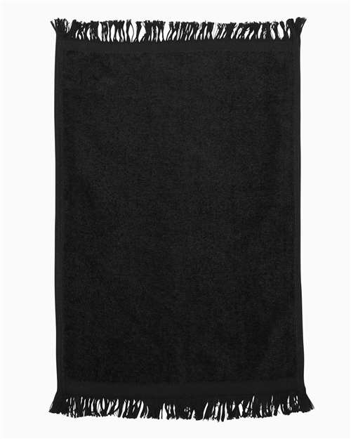 Q-Tees T100 Fringed Fingertip Towel - Custom Decorated
