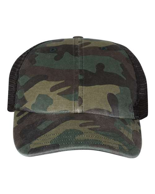 Richardson 111P Garment Washed Printed Trucker Cap - Custom Decorated