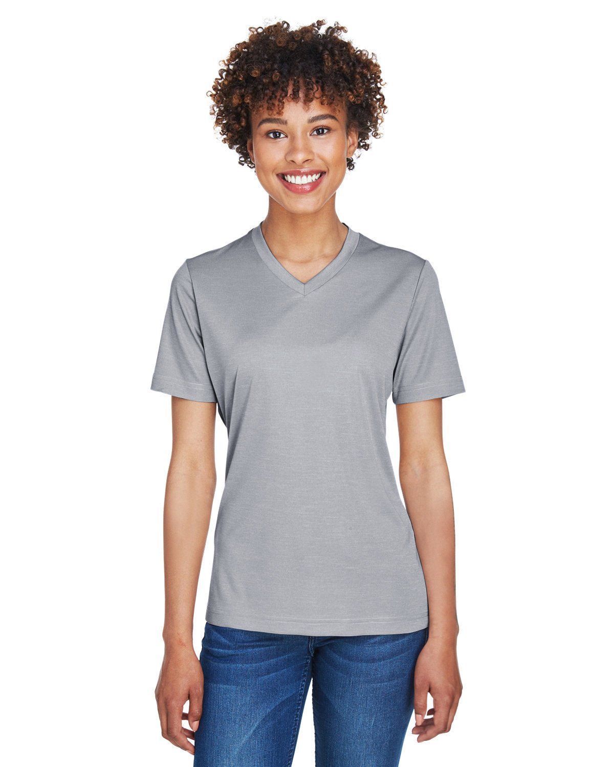 Team 365 TT11HW Ladies' Sonic Heather Performance T-Shirt - Custom Decorated
