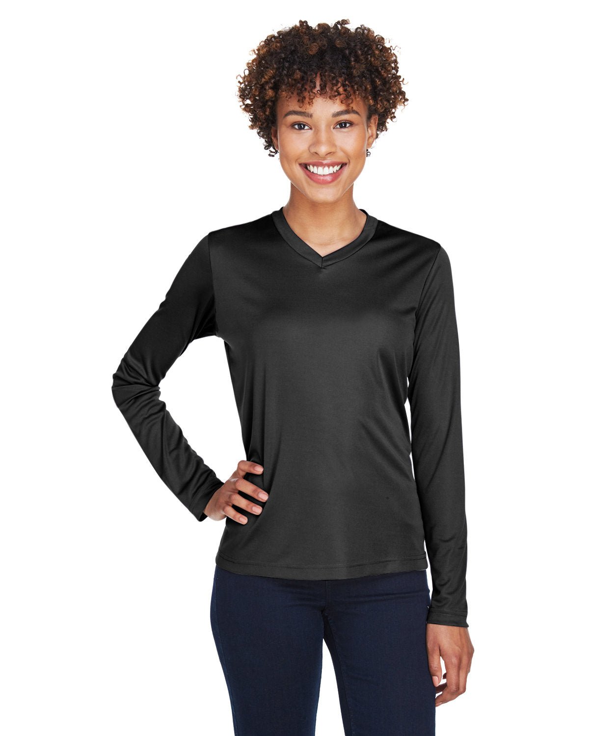 Team 365 TT11WL Ladies' Zone Performance Long-Sleeve T-Shirt - Custom Decorated