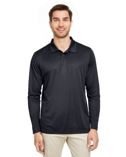 Team 365 TT51L Men's Zone Performance Long Sleeve Polo - Custom Decorated