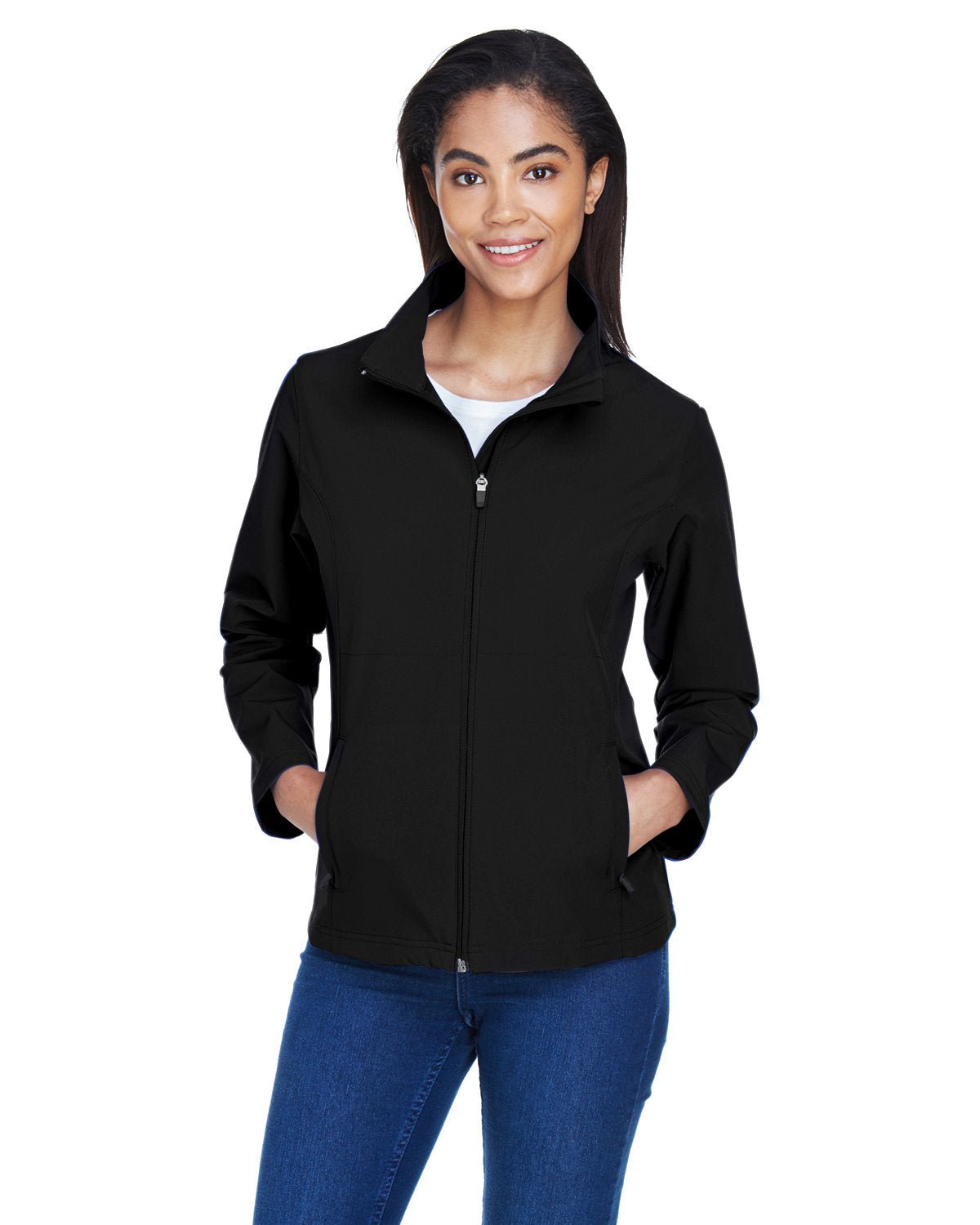 Team 365 TT80W Ladies' Leader Soft Shell Jacket - Custom Decorated