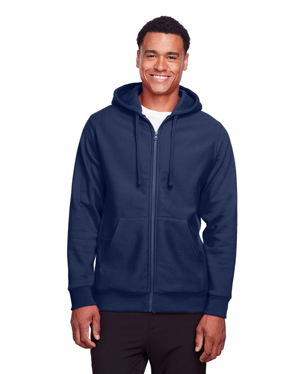 Team 365 TT95 Men's Zone HydroSport Heavyweight Full-Zip Hooded Sweatshirt