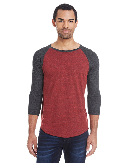 Threadfast Apparel 302G Unisex Triblend 3/4-Sleeve Raglan - Custom Decorated