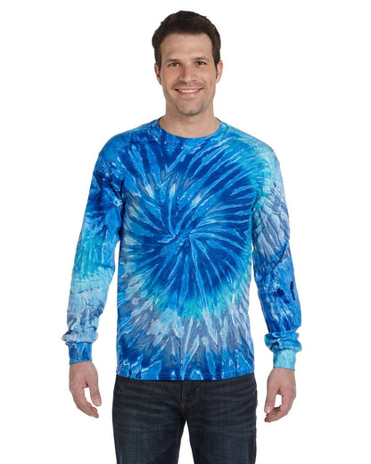 Tie-Dye CD2000 Adult 5.4 oz. 100% Cotton Long-Sleeve T-Shirt - Custom Decorated