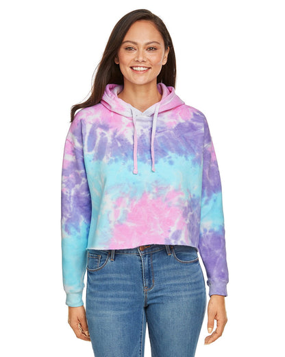 Tie-Dye CD8333 Ladies' Cropped Hooded Sweatshirt - Custom Decorated