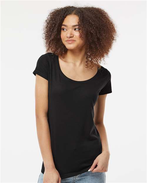 Tultex 243 Women's Poly-Rich Scoop Neck T-Shirt - Custom Decorated