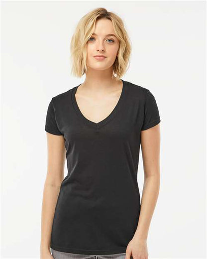 Tultex 244 Women's Poly-Rich V-Neck T-Shirt - Custom Decorated