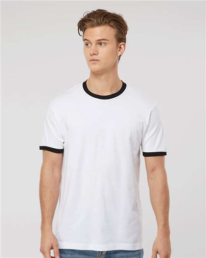 Tultex 246 Fine Jersey Ringer T-Shirt