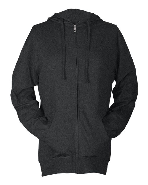 Tultex 260 Beach Full-Zip Hooded Long Sleeve T-Shirt