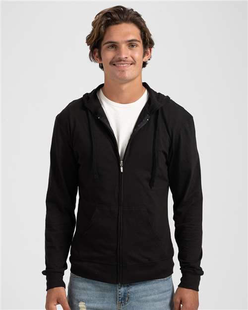 Tultex 260 Beach Full-Zip Hooded Long Sleeve T-Shirt - Custom Decorated