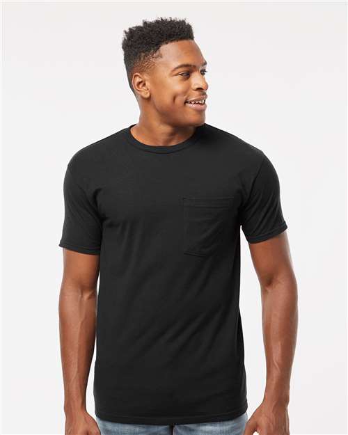 Tultex 293 Heavyweight Jersey Pocket T-Shirt - Custom Decorated