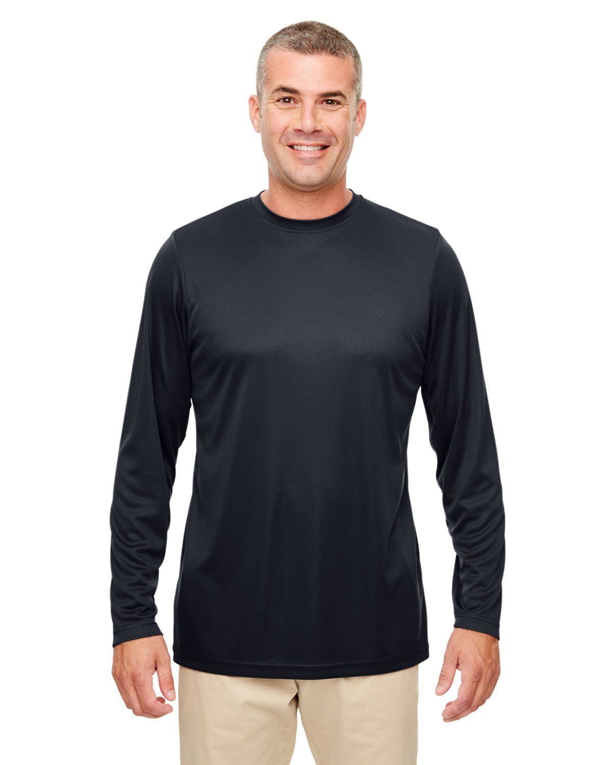 UltraClub 8622 Men's Cool & Dry Performance Long-Sleeve Top - Custom Decorated