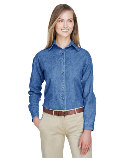 UltraClub 8966 Ladies' Cypress Denim - Custom Decorated