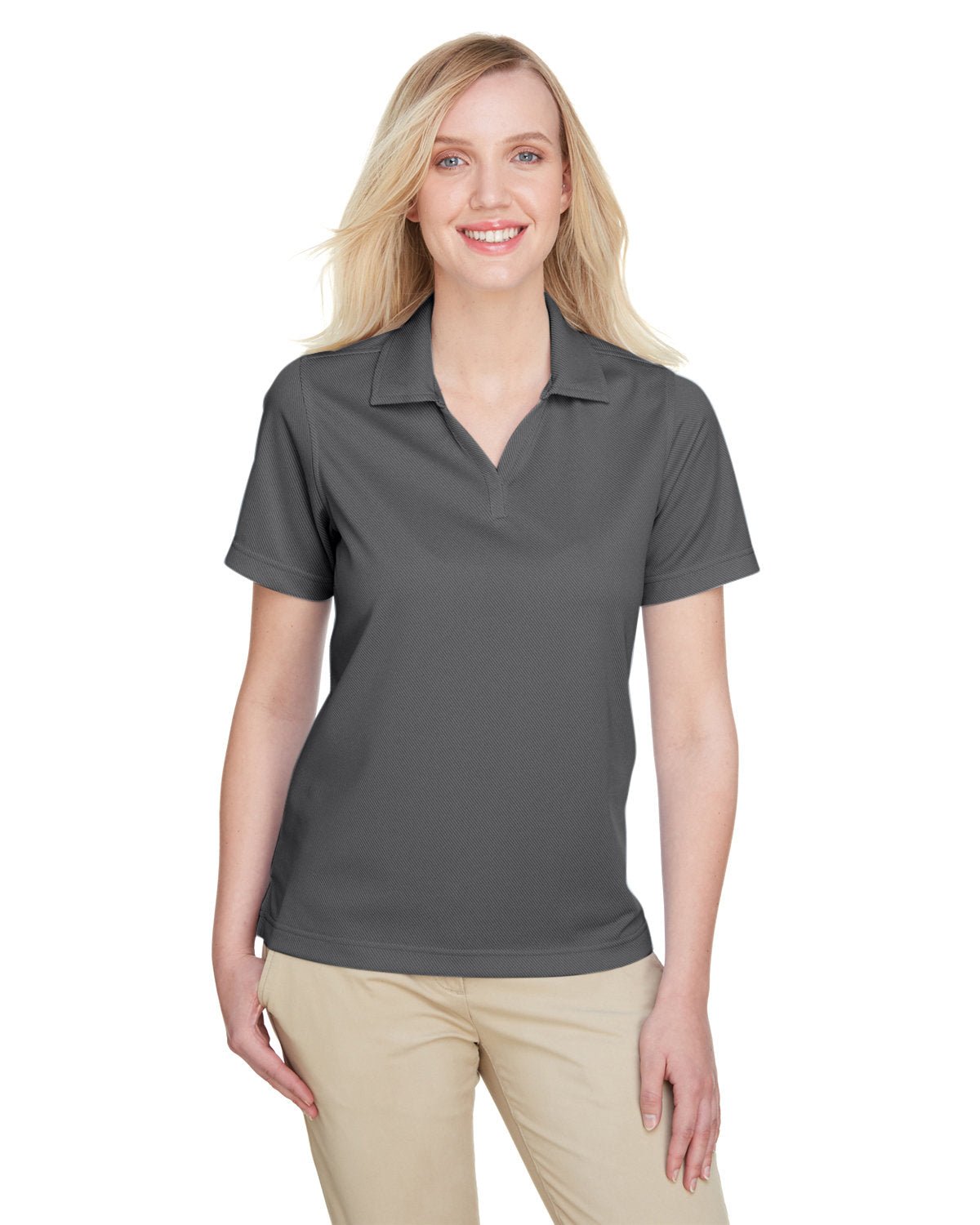 UltraClub UC102W Ladies' Cavalry Twill Performance Polo - Custom Decorated