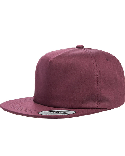 Yupoong Y6502 Adult Unstructured 5-Panel Snapback Cap - Custom Decorated